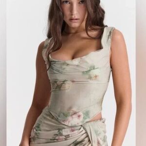 House of CB una lace up corset top